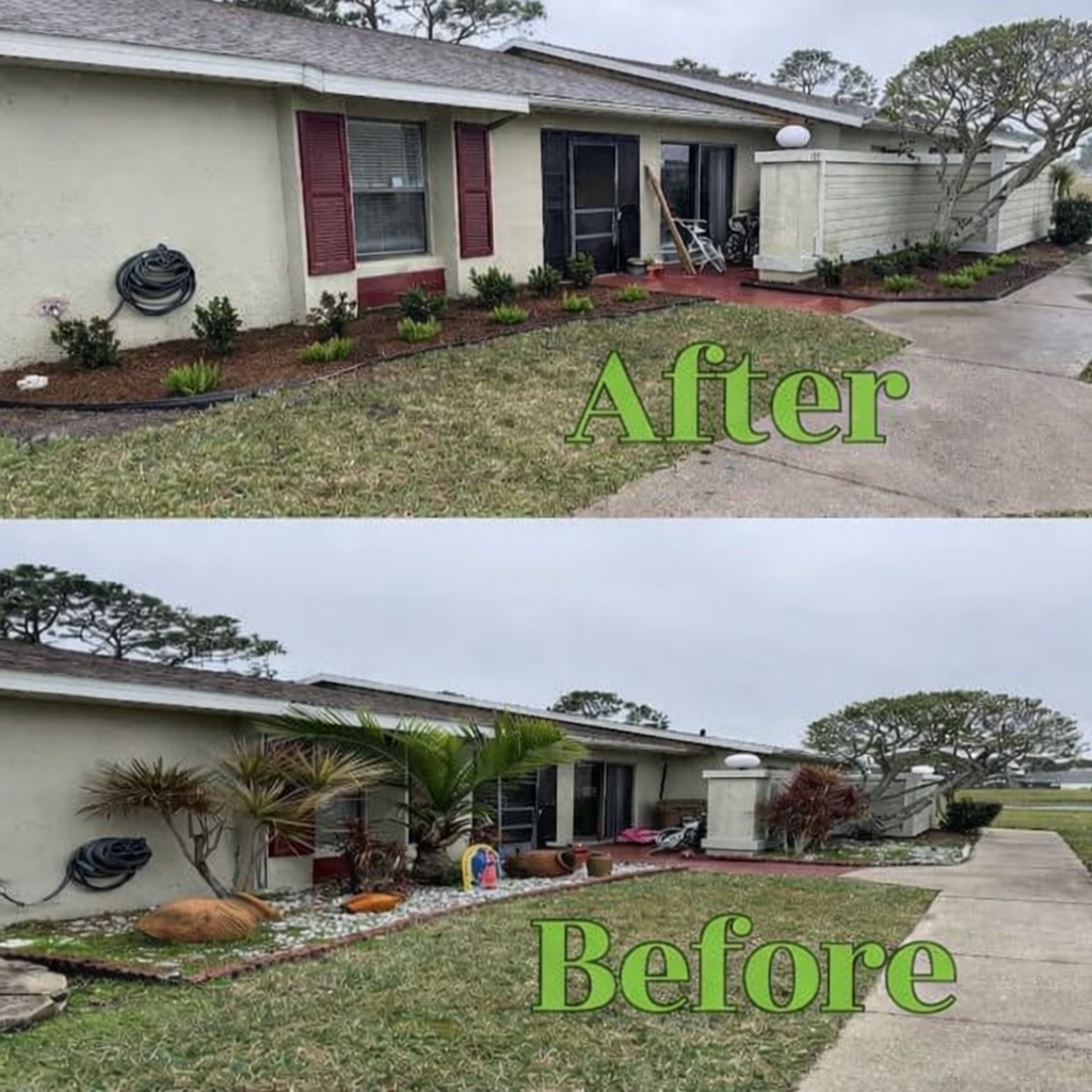 Before & After lawn transformation 2